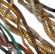 3x6mm Brick Tile Glass Czech Two Hole 50 Loose Beads 2 hole CzechMate U-Pick