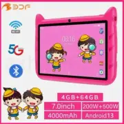 BDF 7 Inch Kids Tablet Android 13 4000mAh 4GB RAM 64GB ROM Dual Camera 5G WiFi