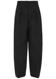Jacquemus Le Pantalon Ovalo Barrel-leg Trousers - Black - 38 (UK10 / S) 38 (UK10 / S)