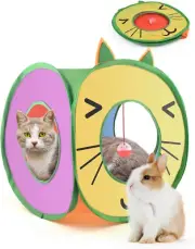 Pop up Cat Cube, Collapsible Cat Hideouts Play House Peek Too Cat Cave Tent with