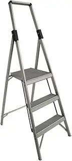 INDALEX Tradesman Aluminium Slimline Platform Ladder 3 Steps 0.9m Platform 120kg Industrial Load Rating