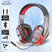 Gaming Headset Dual Wireless Lossless Bluetooth Gaming Headphones with Mic LED