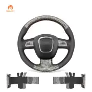 MEWANT DIY PU Leather Carbon Fiber Steering Wheel Cover for Audi A3 A4 A5 A8 Q7
