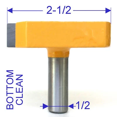 1 pc 1/2" Shank 2-1/2" Diameter Bottom Cleaning Router Bit S
