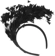 [BESPORTBLE] Vintage Plume Headband for Women Elegant Carnival Headpiece Chic Hair Accessory for Parties Comfortable Stylish Design Fake Plume Fascinator Headband