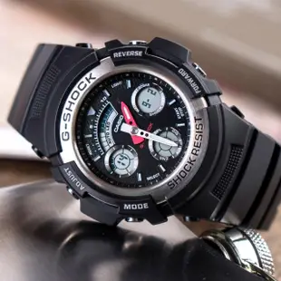 【CASIO 卡西歐】G-SHOCK 衝鋒戰士運動概念錶(AW-590-1A)