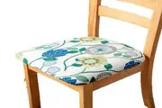 Dining Chair Cover Stretch Cushion Slipcover Seat Cover Washable Protector Removable Washable Chair Seat Cover-Pastoral green