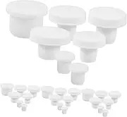 BRIGHTFUFU Silicone Stoppers Set 35pcs Salt Pepper Bottle Stoppers Tube Plugs for Test Tubes