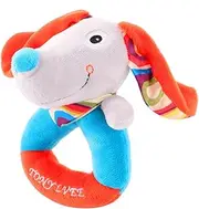 Abaodam 1pc Plush Rattle for Boy Girl Educational Hand Grip for Early Development and Attractive Orange Design for Grasping Exercise and Fun