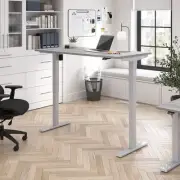 Move 40 Series 60W Adjustable Standing Desk in Platinum Gray - Engineered Wood