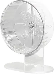 Quiet Hamster Wheel - Hamster Exerciser Wheel | Transparent Hamster Wheel Toy | Acrylic Gerbil Toys | Hamster Accessories for Gerbil, Ferret, Hedgehog & Small Animals, Increases Activity