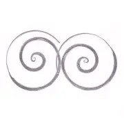 Uniqe dangle earrings handmade Circle pure silver Karen hill tribe beautiful