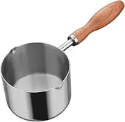 CLISPEED with Double Sided Pouring Spout Multi Functional Saucepan for Heating Oil and Milk Easy to with Gas and Induction Cookers