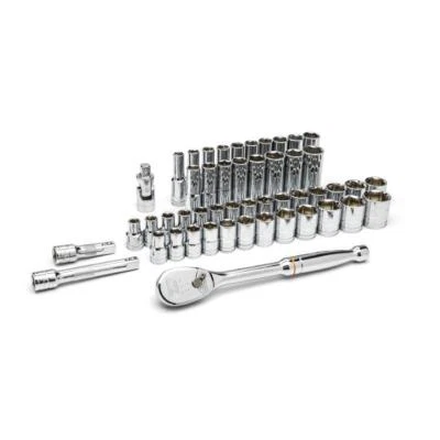 GEARWRENCH 49 Pc 1/2" Dr 6Pt SAE/Metric Deep & Standard Socket Set KD80700D