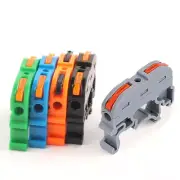 10 Piece Mini Splicing Terminal Blocks 2 Pin Wire Connector Rail Type PCT-211