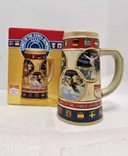 Budweiser Stein Beer Mug Stein from the 1988 Olympics Seoul Memorabilia w/ Box