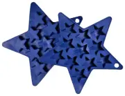 Blue Five-Pointed Star Silicone Ice Cube Tray Soap Fruit Chocolate Mold Set of 4