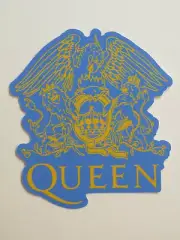 4" Music STICKER ~ QUEEN: British Rock Band Est 1970; Freddie Mercury, Brian May
