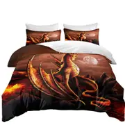 Fantasy Art Alessa the Volcano Lava Dragon Quilt Cover
