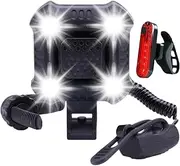 Bicycle Horn, Loud Horn, Rechargeable Bicycle Bell Light – Multifunctional Bicycle Horne 2 in 1 to 1 Waterproof to 140 dB with High Brightness for Safety