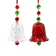 Vibrant Crystals Wind Chimes Christmas Holiday Party Supply Eye-catching Accent