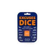Gift Republic Excuses Dice Decision Making Reasoning Play Game Novelty Orange