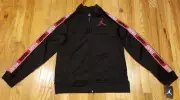 NIKE AIR JORDAN JUMPMAN BOY'S LOGO TRACK JACKET BLACK 955475 023 SIZE SMALL