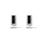 Ring Plug-In Smart Security Wifi Video Camera w/ Privacy Cover White (2-Pack)