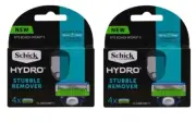 2xSchick Quattro Hydro Razor Stubble Remover+Trimmer [PRIC FOR 2]