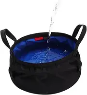 BRIGHTFUFU 2Pcs Collapsible Basin Portable Wash Bucket for Outdoor Camping Travel Laundry Home Use Durable Lightweight Royal Blue Water Bag