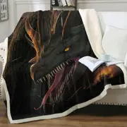 Scary Fantasy Art the Annihilation Dragon Throw Blanket