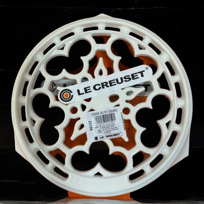 Le Creuset Round Trivet Shiny white 21cm Casting Tableware rare NEW JP