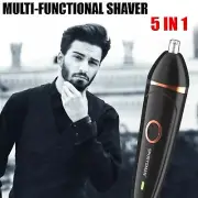 5in1 Men Electric Shaver Head Razor Bald Beard Nose Hair Skull Trimmer Cordless