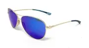 SMITH OPTICS Langley Unisex Sunglasses Gold/Blue Mirror Aviator 60mm