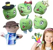 Finger Puppet, Set of 6 Farm Fruits Plush Puppets, Soft Lightweight Toys, 3.15 Inches, Perfect for Classroom Rewards, Performance Theater Props, Preschool Learning