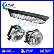 Pair Fog Light Lamp + Lower Bumper Mesh Grille Grill For Ford Falcon BA XR6 XR8 (for: Ford)