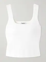 [SIMKHAI] SIMKHAI - Ramaina Stretch-knit Tank - Ivory - x large x large Ivory