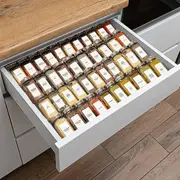 4 Tier Expandable Spice Rack Drawer Organizer for Kitchen