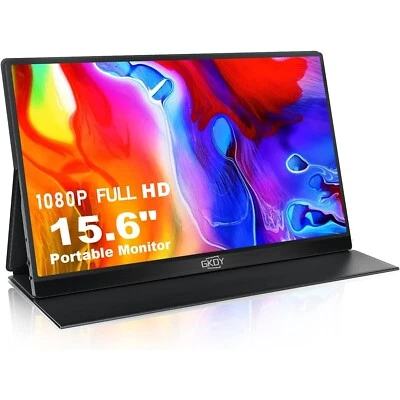Portable 15.6'' FHD 1080P IPSDisplay Monitor USB Type-C & HDMI External Monitor