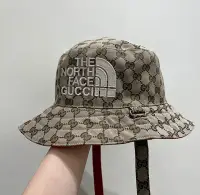 在飛比找Yahoo!奇摩拍賣優惠-Gucci x The North Face聯名款漁夫帽《精