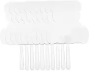 ORFOFE 10pcs DIY Hand Fan Blank Graffiti Fans Decorative Plastic Painting for DIY Craft