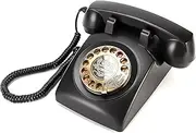 Corded Telephone Classic Rotary Dial Home Phones Antique Vintage Phone of 1950’s Old Fashion Business Telephone Home Office Decors