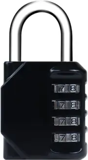 Combination Lock, 4 Digit Resettable Padlock for School Gym Sports Locker, Fe...