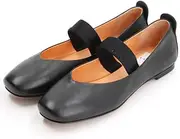 LANVIN en Bleu(ランバン オン ブルー) Lanvin on Blue Ballet Shoes Mary Jane 2849 Women's Ballet Shoes 2849, Black, 24.0 cm