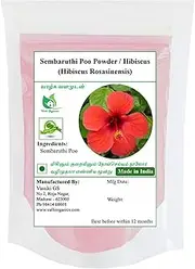 Valli Organics Sembaruthi Poo | Hibiscus | Dasavala Huvu Powder 100gm