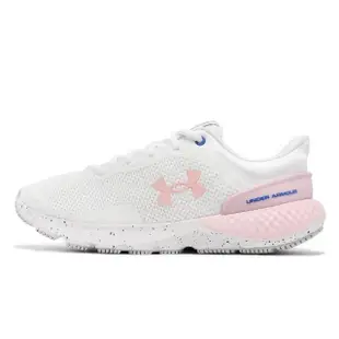 【UNDER ARMOUR】慢跑鞋 Charged Escape 4 女鞋 白 粉紅色 路跑 基本款 運動鞋 UA(3025426102)