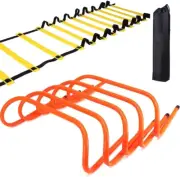 Agility Speed Training Agility Hurdles for Athletes 5 Pack and Rungs Agility Lad