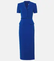 [Roland Mouret] Roland Mouret Belted cady midi dress AU 8 blue