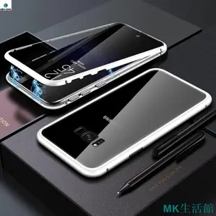 MK生活館萬磁王 三星 Galaxy A9 A7 2018 S10 Plus S10e 手機殼 金屬鋼化玻璃殼 磁吸 防摔 保護套