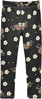 [Joisal] Cute Animal Black Girls Legging, Ideal for Athletic Leggings for Girls, Kids Pants Girls, 4-10T